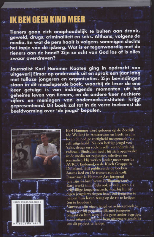 Achterkant van Ik ben geen kind meer