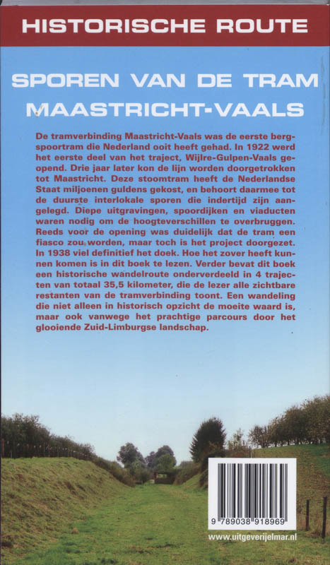 Achterkant van Historische routes Sporen van de tram Maastricht-Vaals