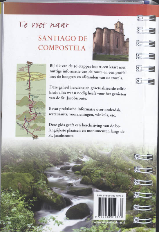 Achterkant van Te voet naar Santiago de Compostela