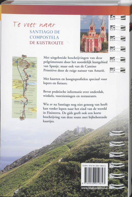 Achterkant van Te voet naar Santiago de Compostela