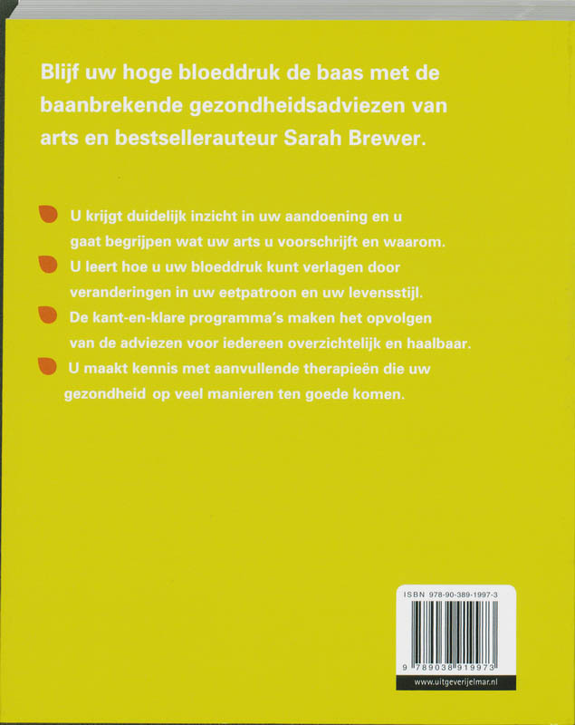 Achterkant van Leven met hoge bloeddruk