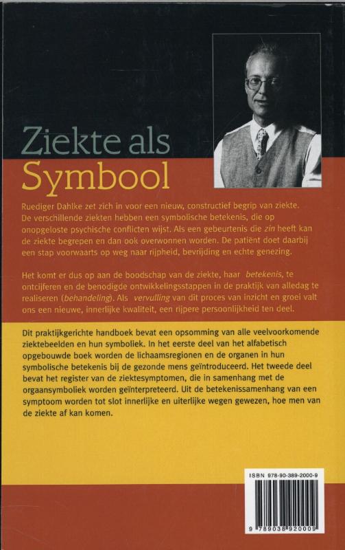 Achterkant van Ziekte als symbool; handboek psychosomatiek