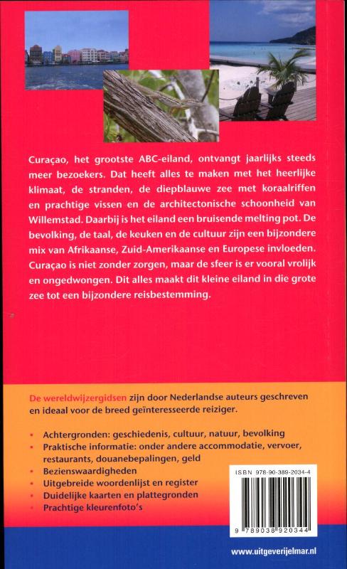 Achterkant van Wereldwijzer Curaçao