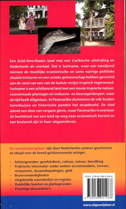 Achterkant van Wereldwijzer Suriname