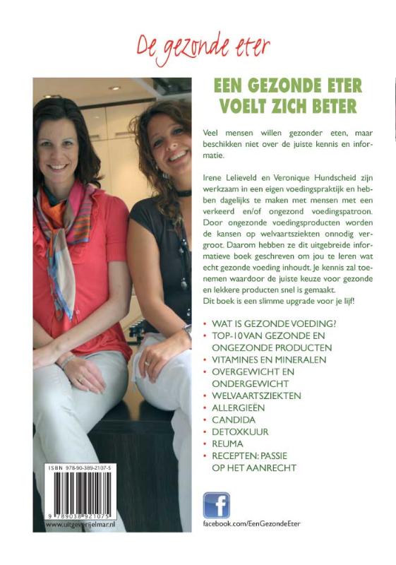 Achterkant van Een gezonde eter voelt zich beter