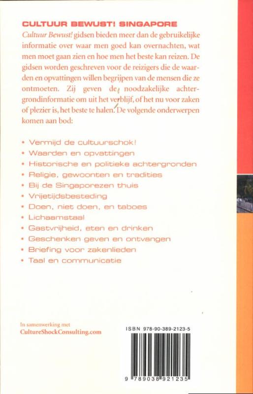 Achterkant van Cultuur bewust! Singapore