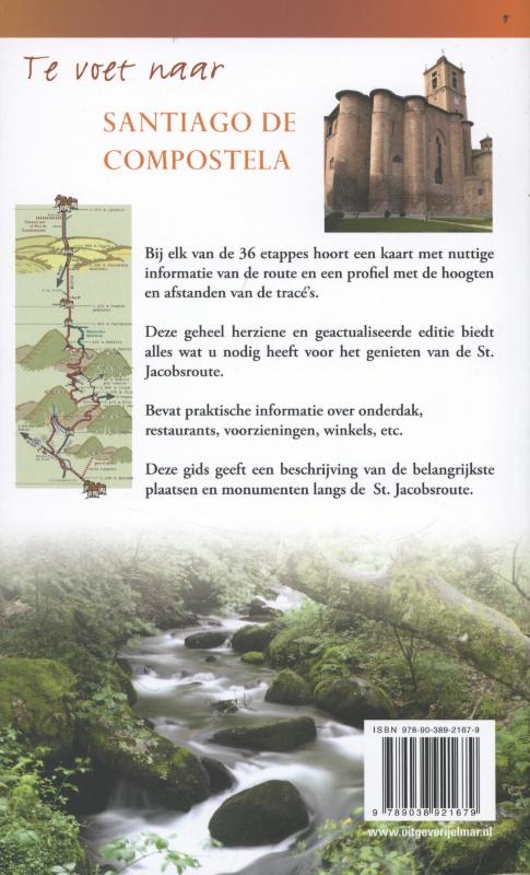 Achterkant van Te voet naar Santiago de Compostela