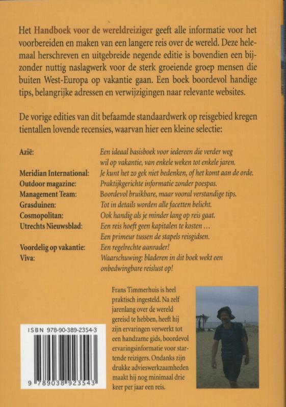 Achterkant van Handboek voor de wereldreiziger
