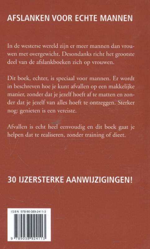 Achterkant van Afslanken voor echte mannen