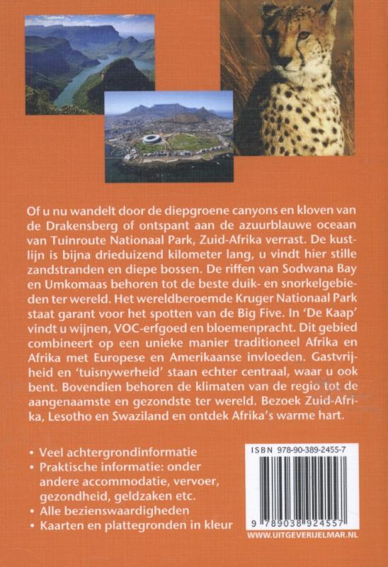 Achterkant van Reishandboek Zuid-Afrika, Lesotho en Swaziland