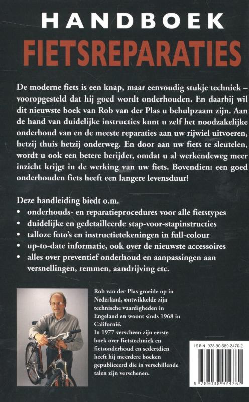 Achterkant van Handboek fietsreparaties