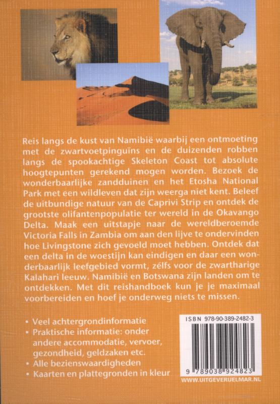 Achterkant van Reishandboek Namibië & Botswana