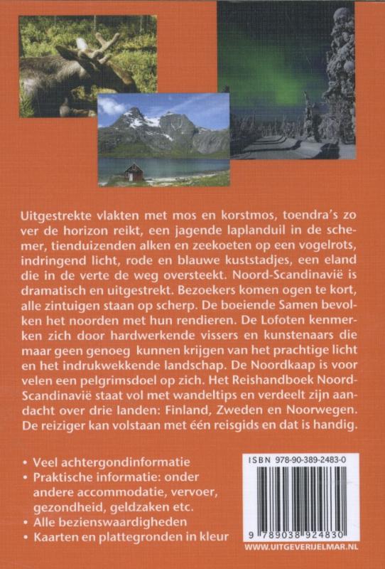 Achterkant van Reishandboek Noord-Scandinavië