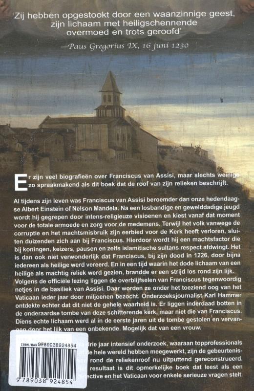 Achterkant van De zetel van Franciscus