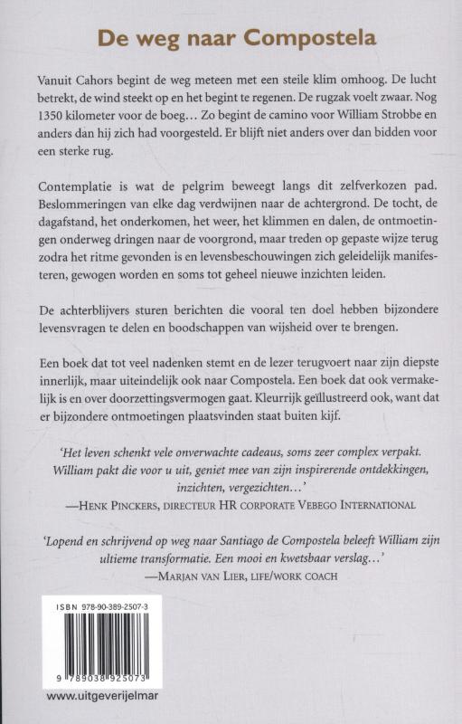 Achterkant van De weg naar Compostela