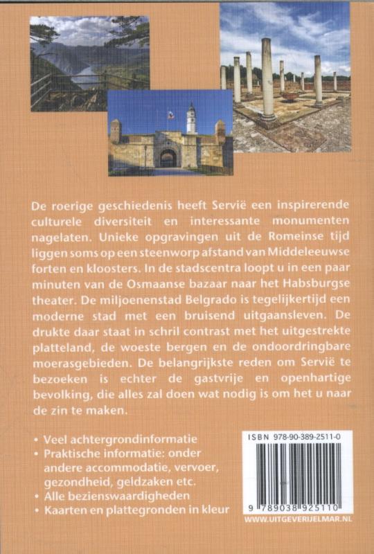 Achterkant van Reishandboek Servië