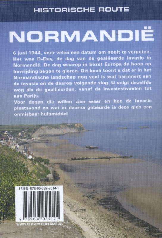 Achterkant van Historische route Normandië