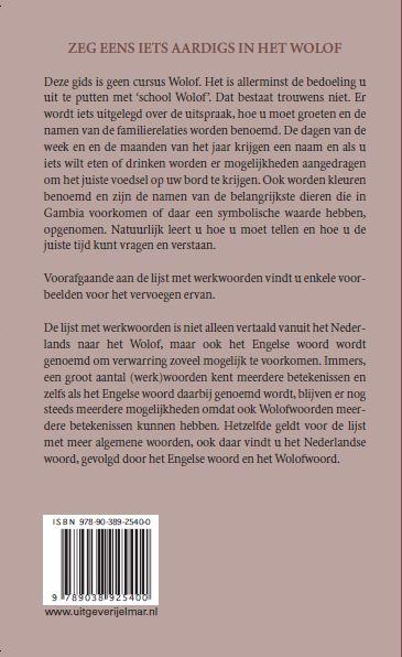 Achterkant van Reiswoordenboek Nederlands-Wolof