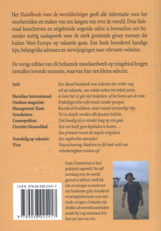 Achterkant van Handboek voor de wereldreiziger