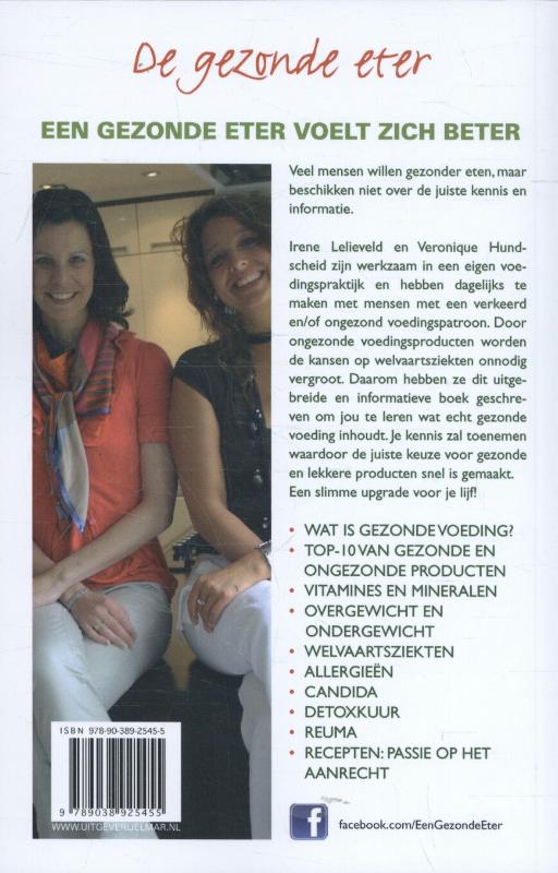 Achterkant van Een gezonde eter voelt zich beter