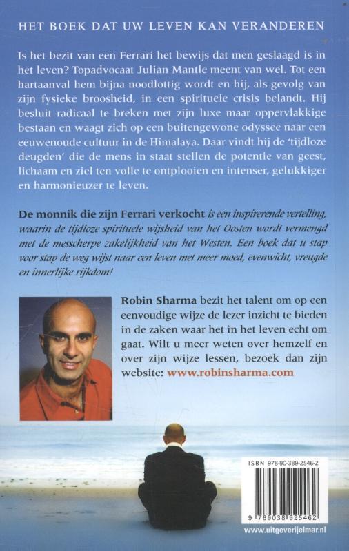 Achterkant van De monnik die zijn Ferrari verkocht