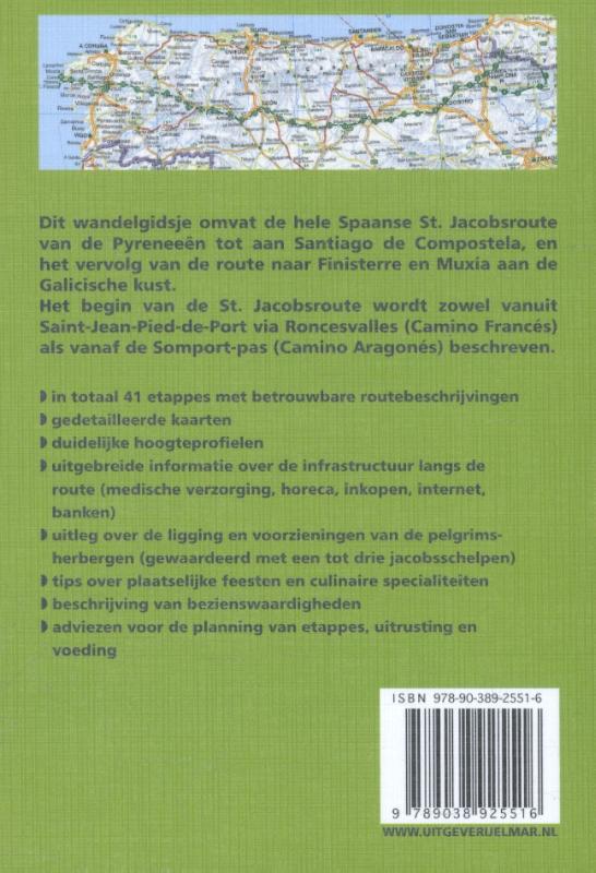 Achterkant van Spaanse St. Jacobsroute