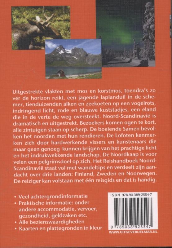 Achterkant van Reishandboek Noord-Scandinavië