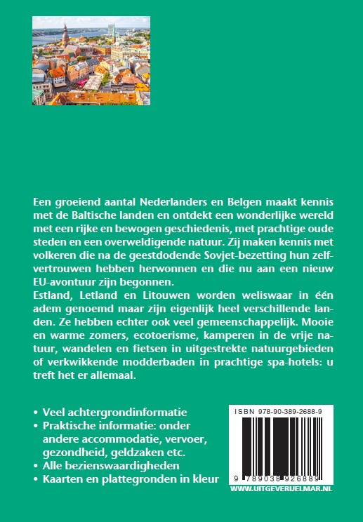Achterkant van Reishandboek Estland, Letland en Litouwen
