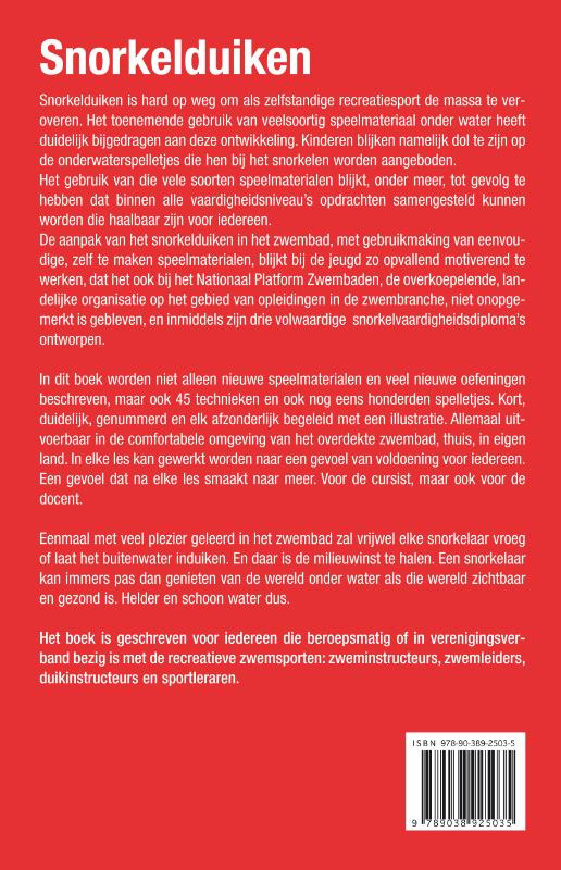 Achterkant van Snorkelduiken