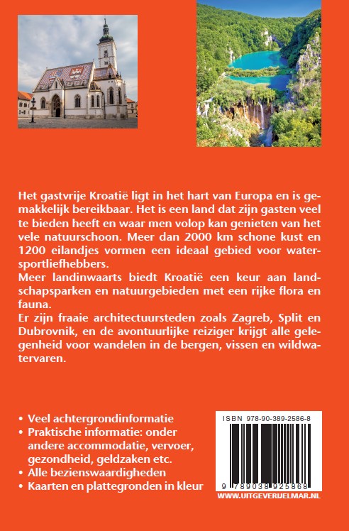 Achterkant van Reishandboek Kroatië