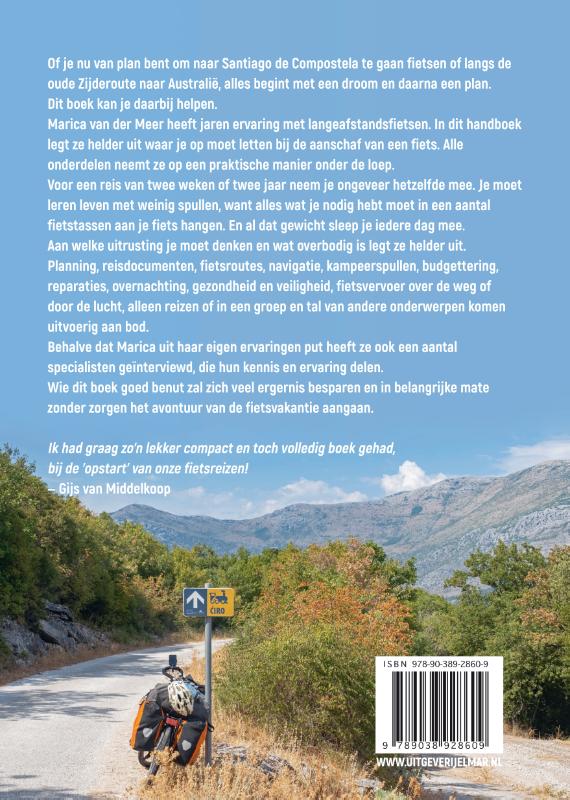 Achterkant van Handboek voor vakantiefietsers