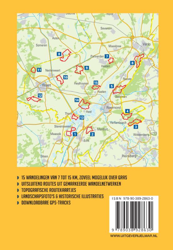 Achterkant van De mooiste netwerkwandelingen: Hart van Limburg