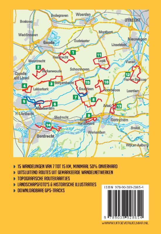Achterkant van De mooiste netwerkwandelingen: Zuid-Hollands rivierenland