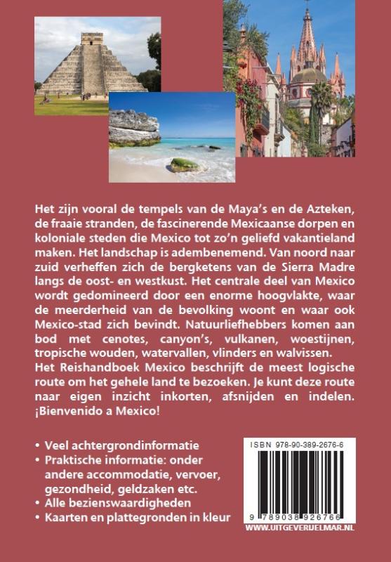 Achterkant van Reishandboek Mexico