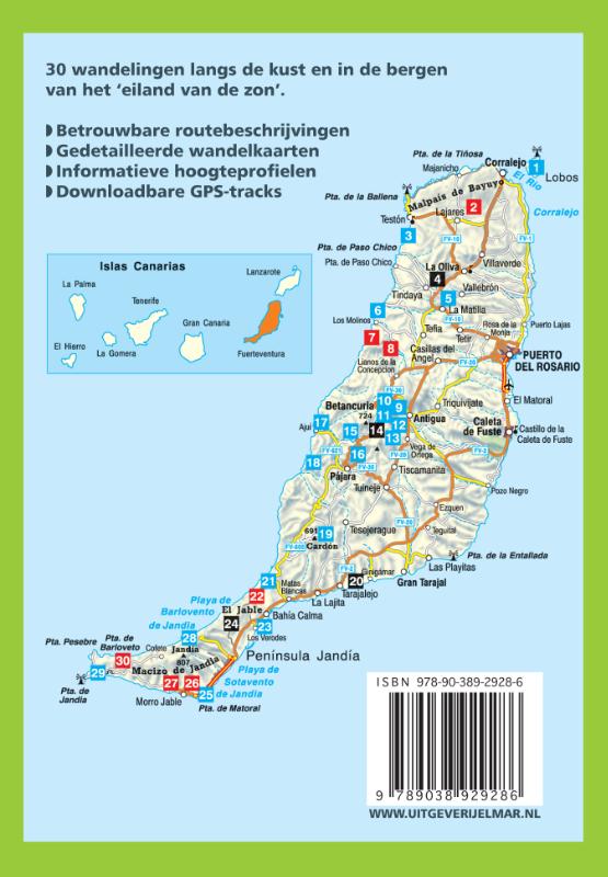 Achterkant van Rother wandelgids Fuerteventura