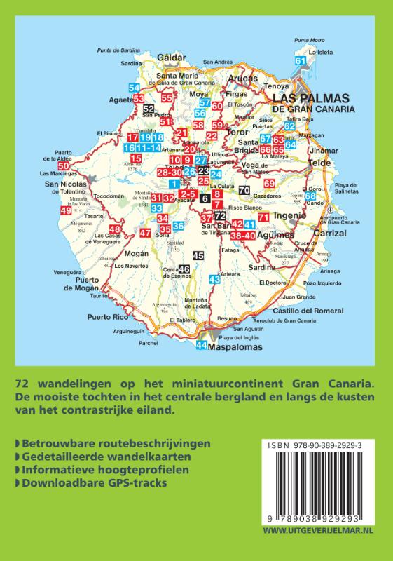 Achterkant van Rother wandelgids Gran Canaria