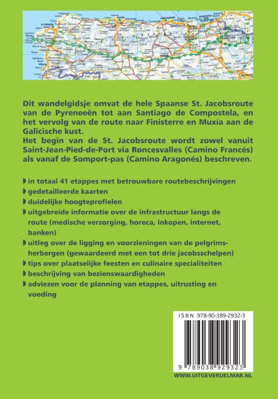 Achterkant van Spaanse St. Jacobsroute