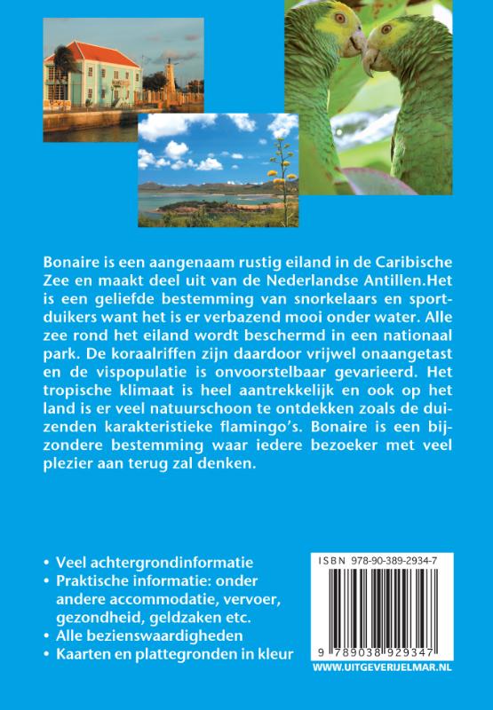 Achterkant van Reishandboek Bonaire