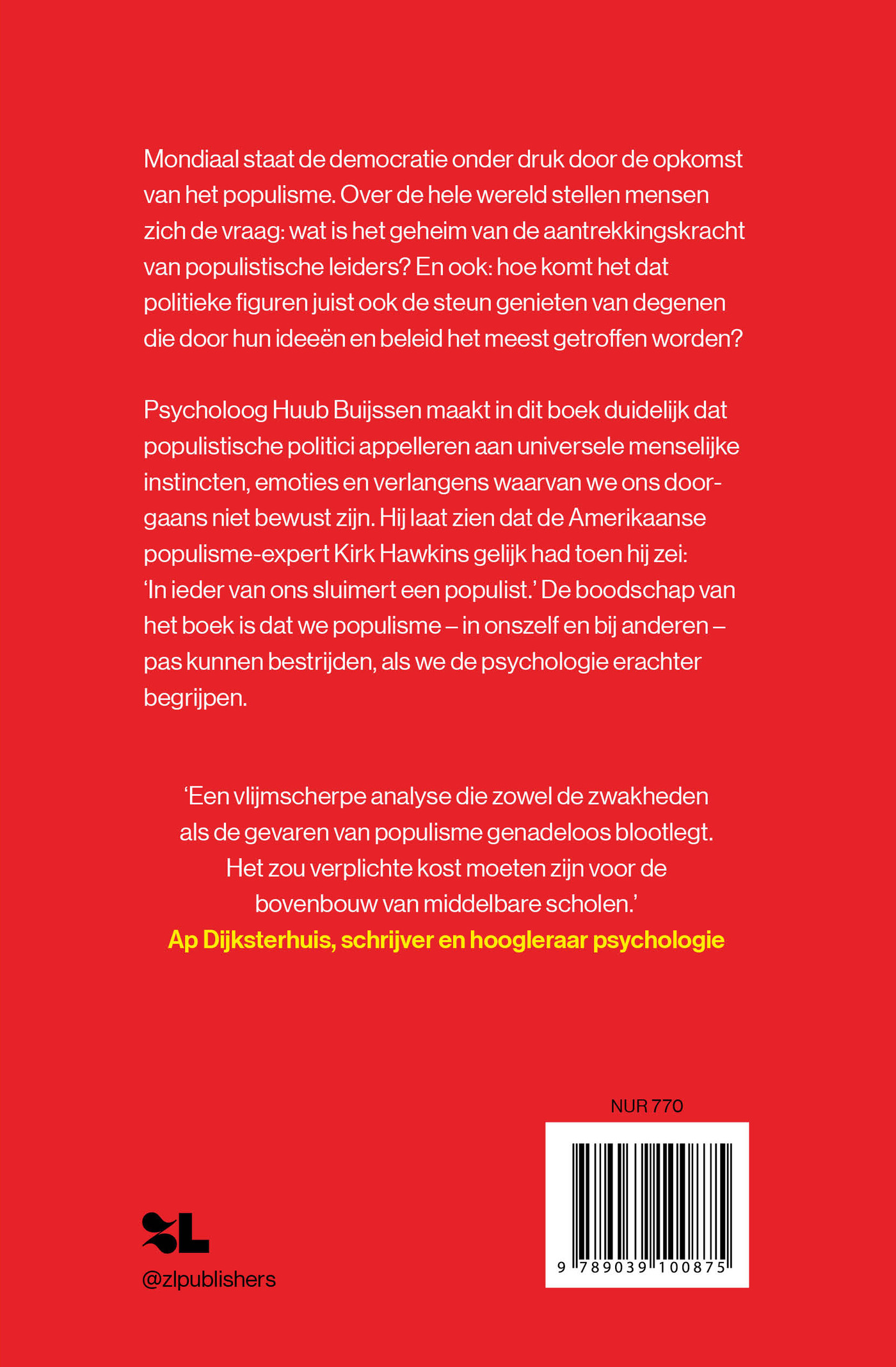 Achterkant van De psychologie achter populisme