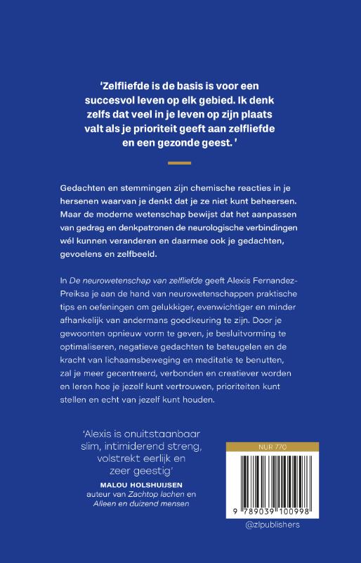 Achterkant van De neurowetenschap van zelfliefde