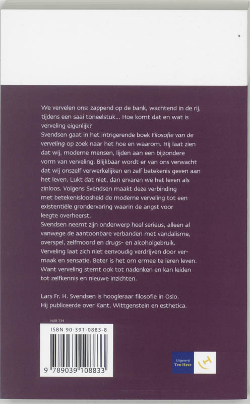 Achterkant van Filosofie van de verveling