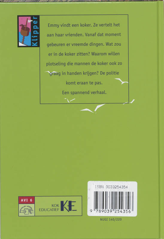 Achterkant van Lawaai om een koker