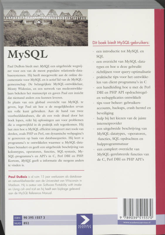 Achterkant van MySQL