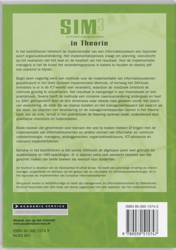Achterkant van SIM 3 in Theorie