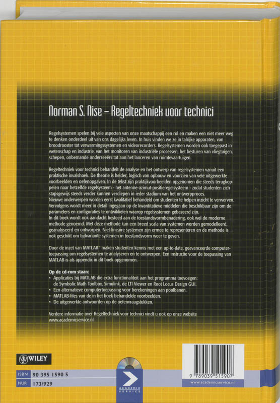 Achterkant van Regeltechniek voor technici