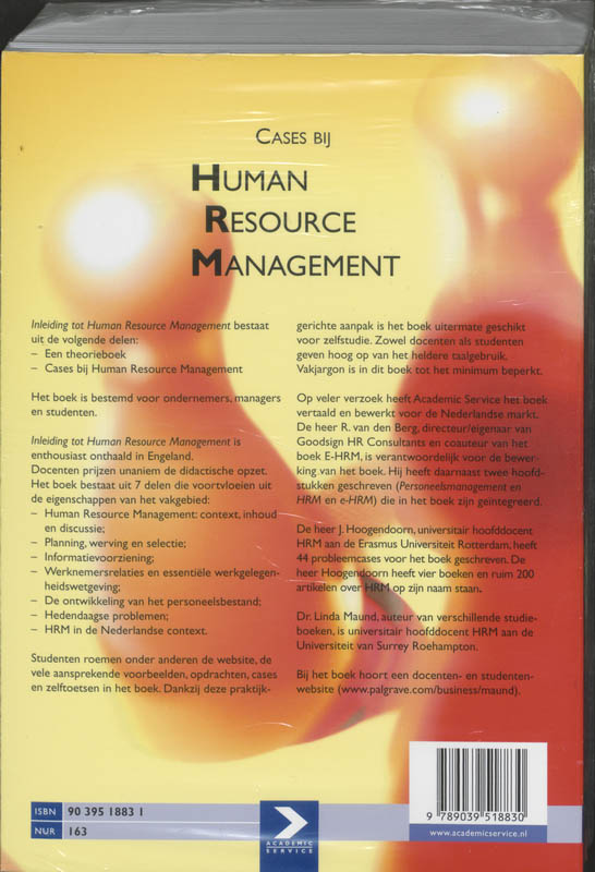 Achterkant van Inleiding tot Human Resource Management
