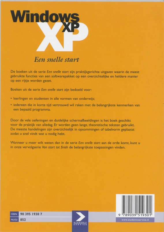 Achterkant van Windows XP een snelle start