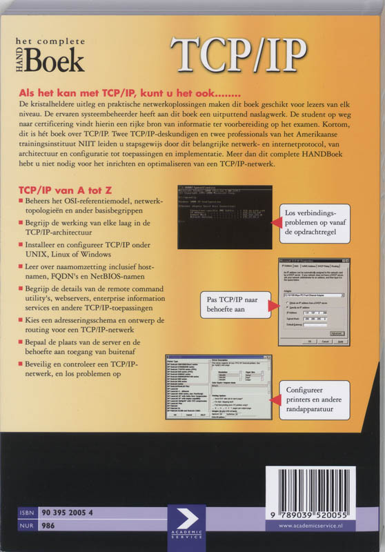 Achterkant van TCP/IP