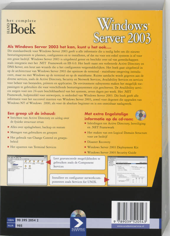 Achterkant van Windows Server 2003