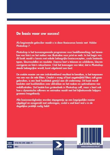 Achterkant van Basiscursus Photoshop 7